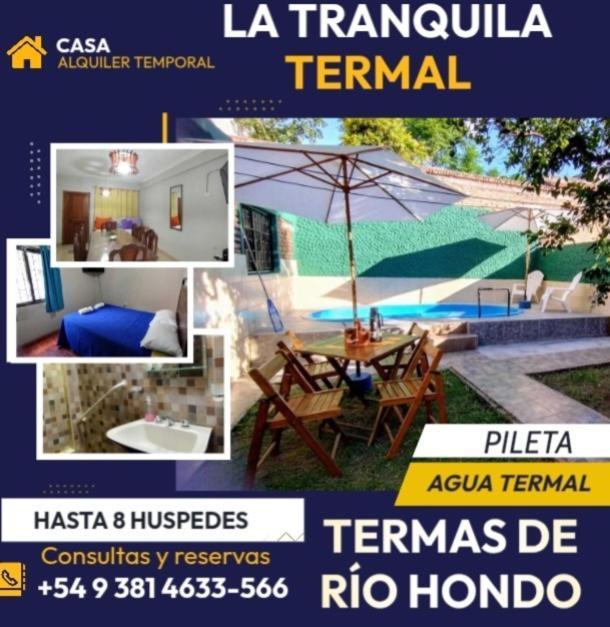 Casa de Férias La Tranquila Termal Termas de Río Hondo